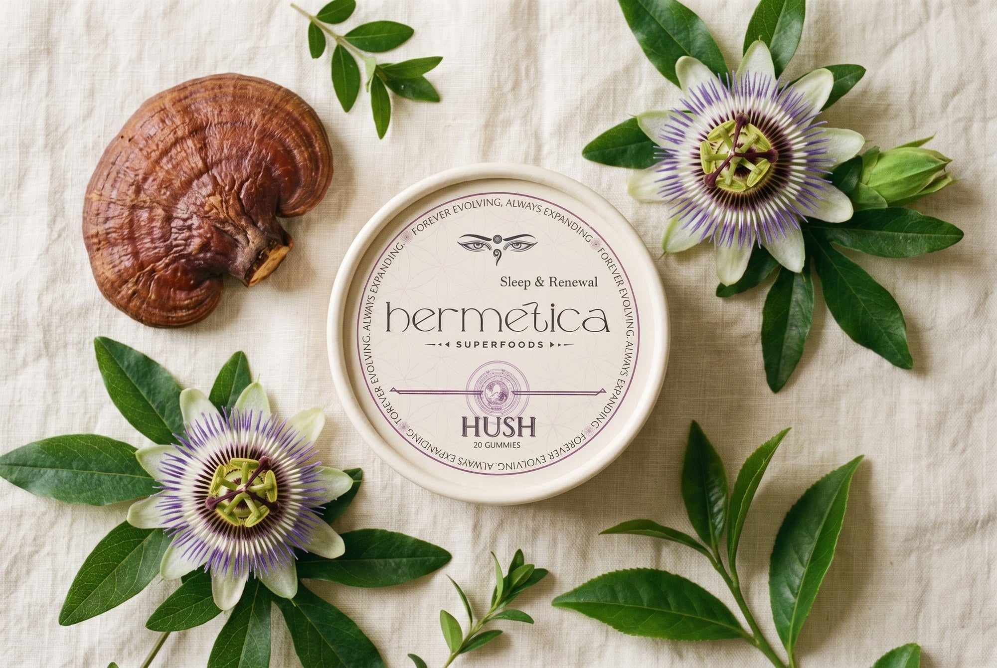 Hush sleep gummies with reishi and passionflower