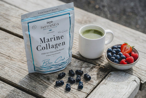 Blue Crush Marine Collagen Gummies — Hyaluronic Acid, Blue Spirulina & Tremella | 60ct