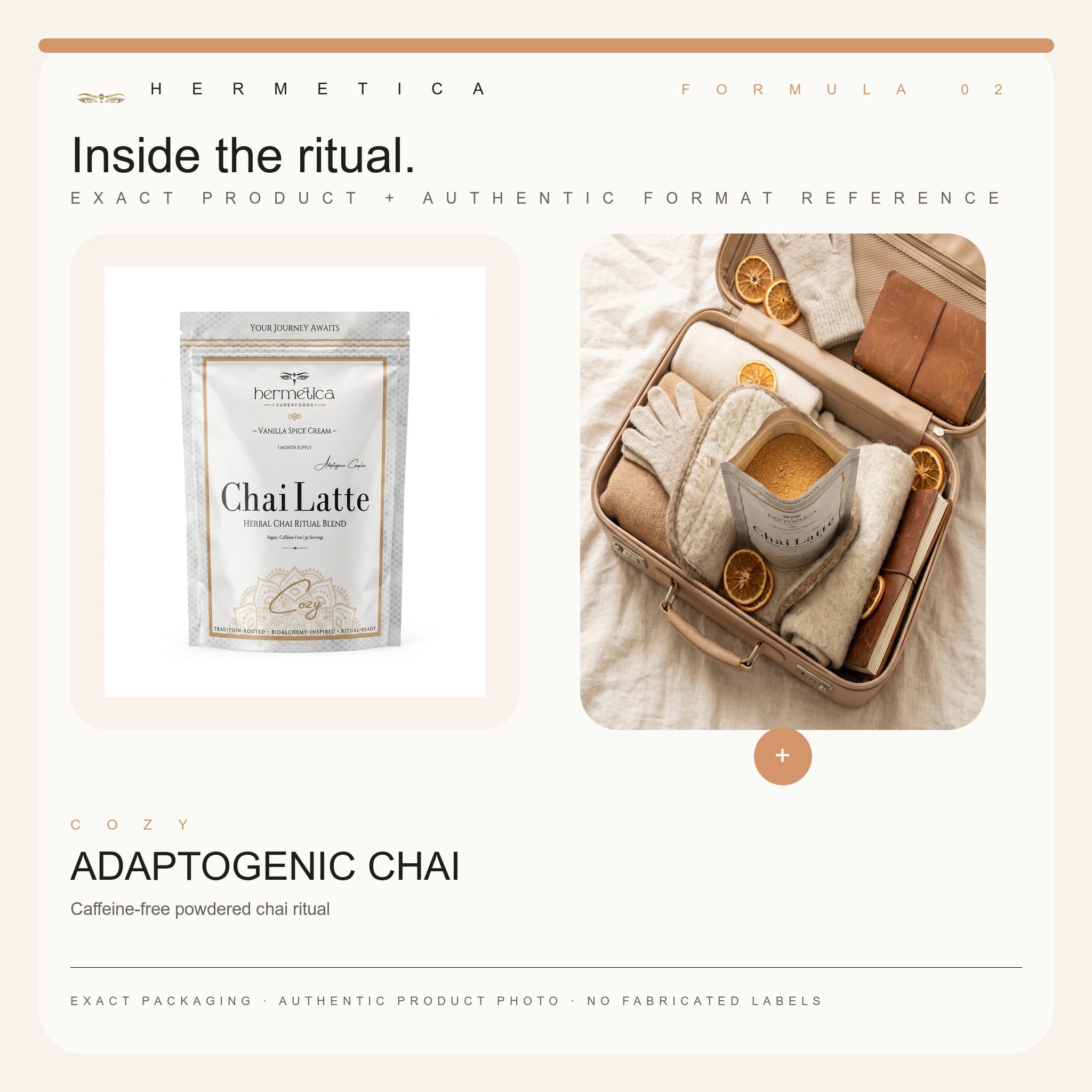 Adaptogen Drink | Cozy Mushroom Chai Latte | Hermetica