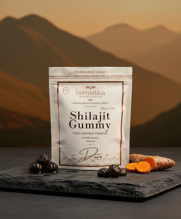 Deva Shilajit Gummies — Himalayan Shilajit with Ashwagandha & Lion's Mane | 10-in-1 | 60ct