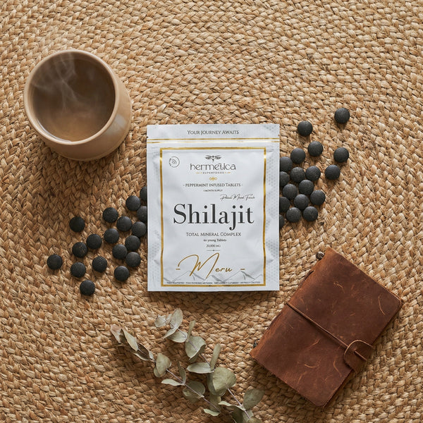 Meru Shilajit Tablets — Pure Himalayan Shilajit, Peppermint Infused | 500mg | 60ct