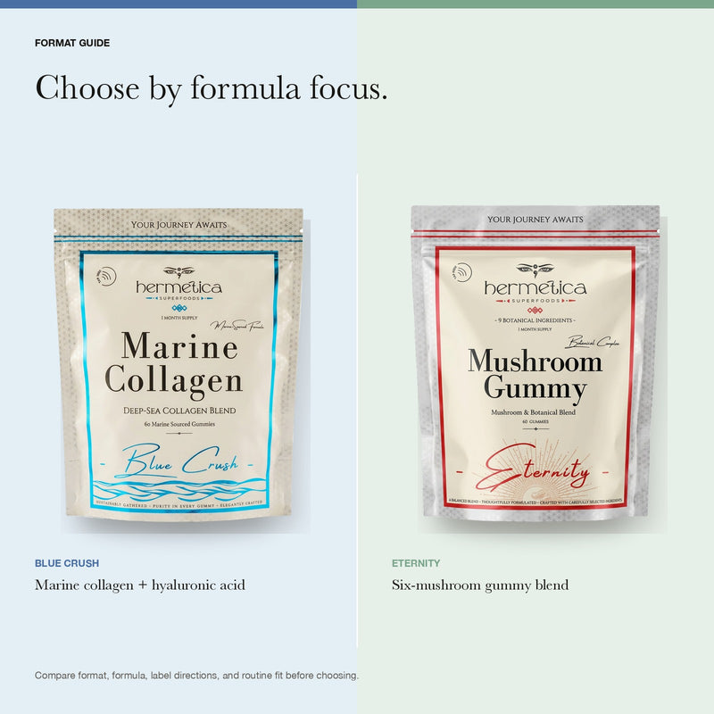 Blue Crush and Eternity current packages compared by formula focus