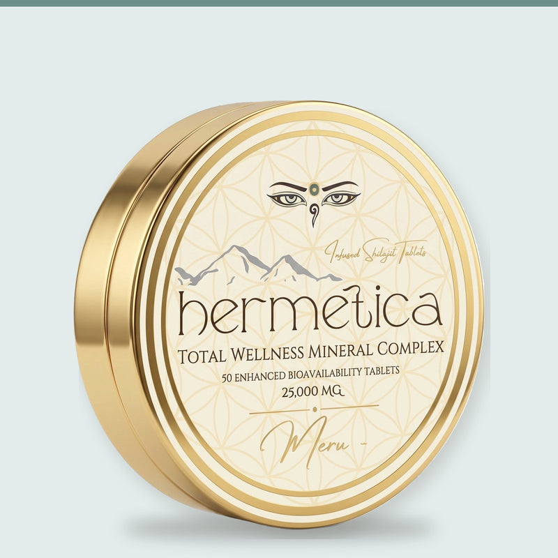 Clean package-detail panel showing the current Meru Shilajit Tablets tin