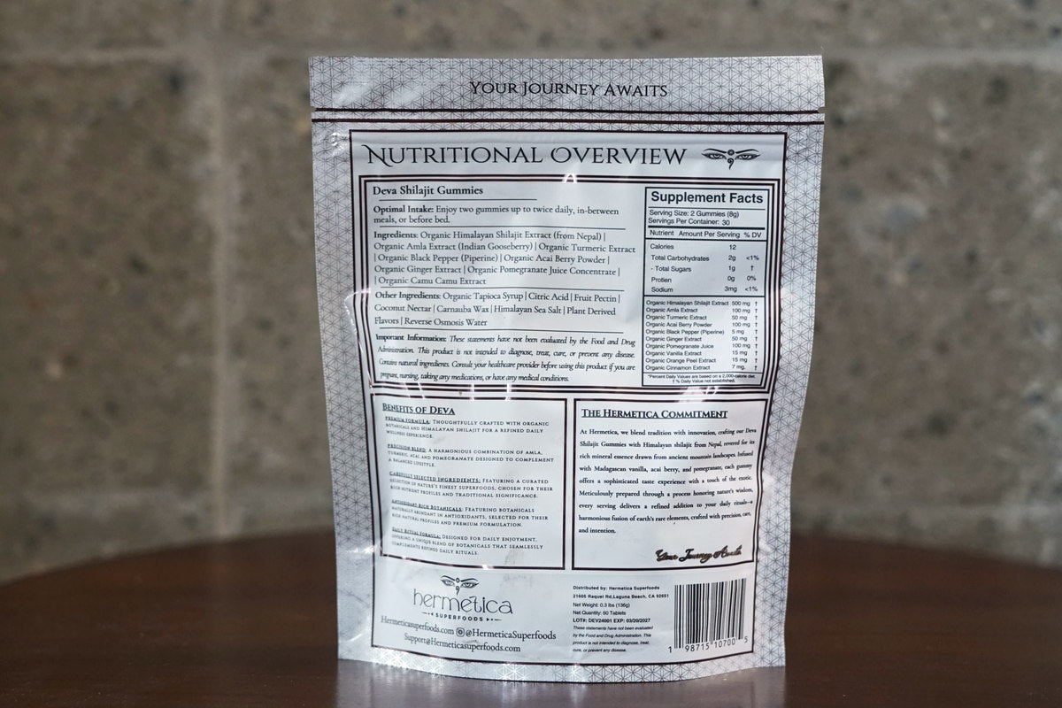 Deva Shilajit Gummies by Hermetica