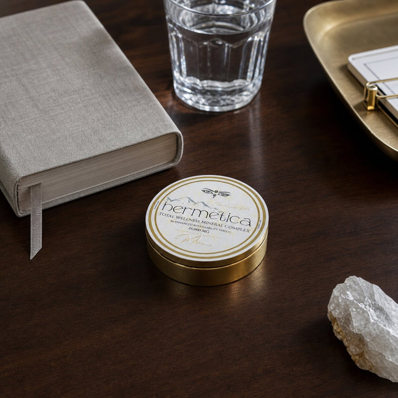 Meru tin beside a notebook in a focused morning study setting