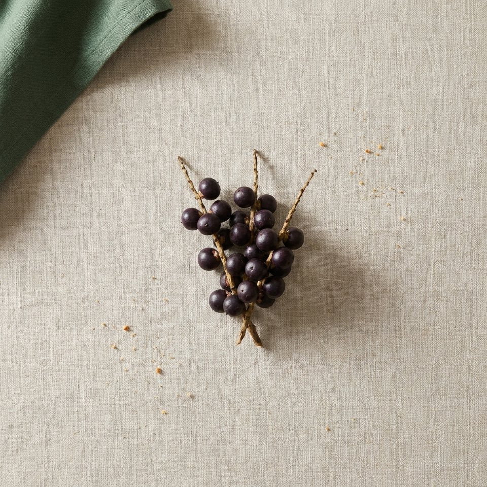 A cluster of acai berries