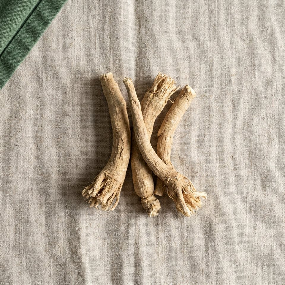 Dried ashwagandha roots