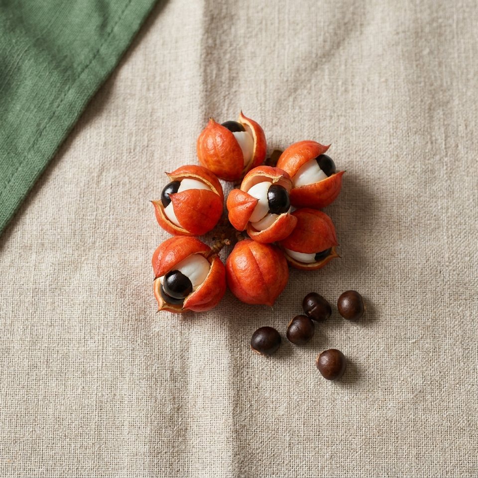 Guarana fruits and seeds