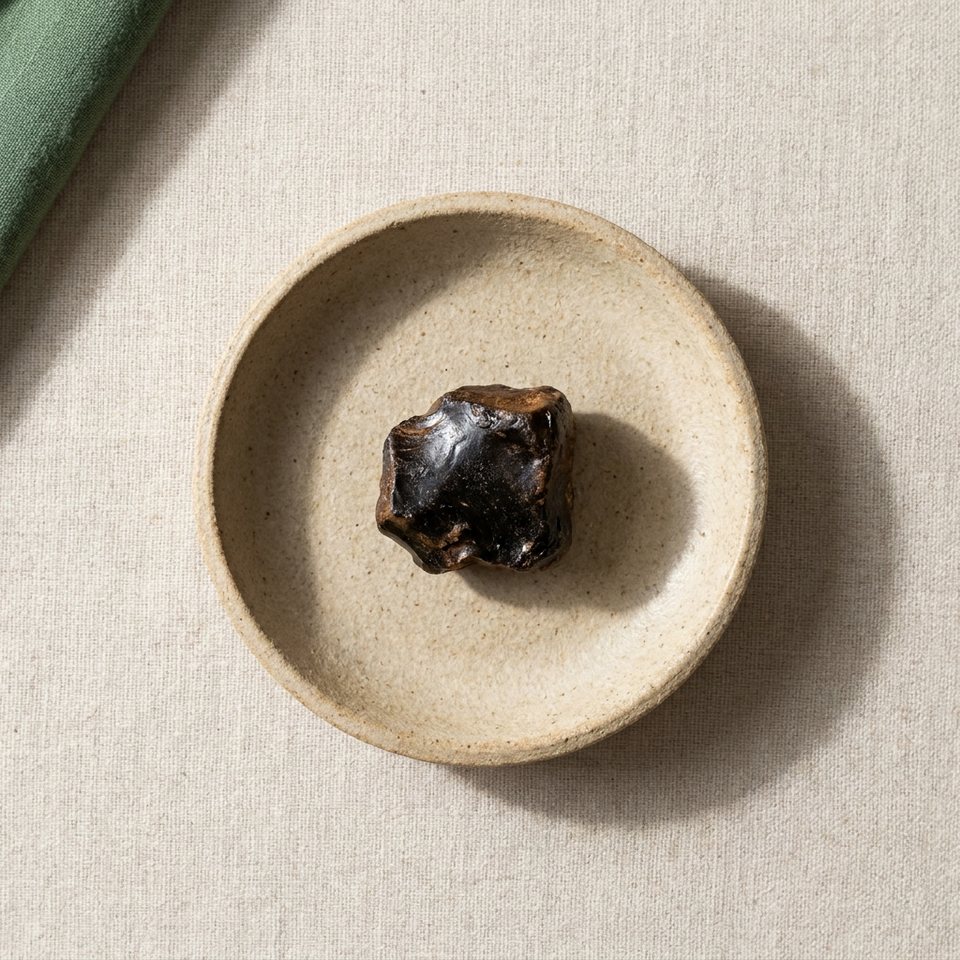 A piece of shilajit resin