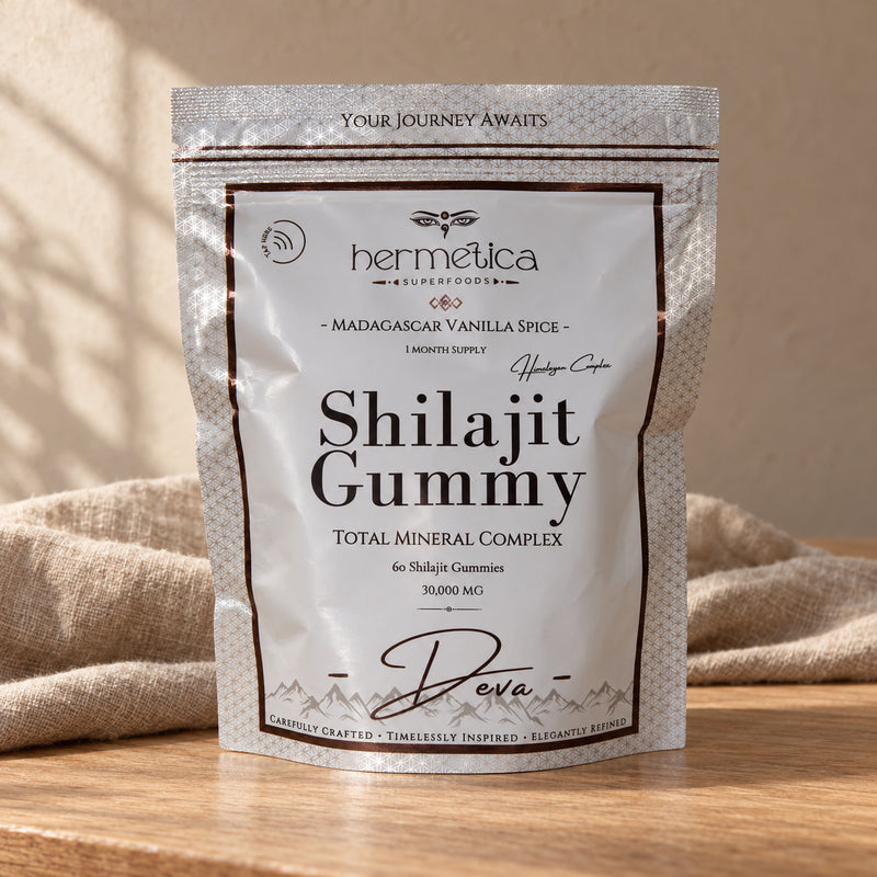 Deva packaging on linen in natural light