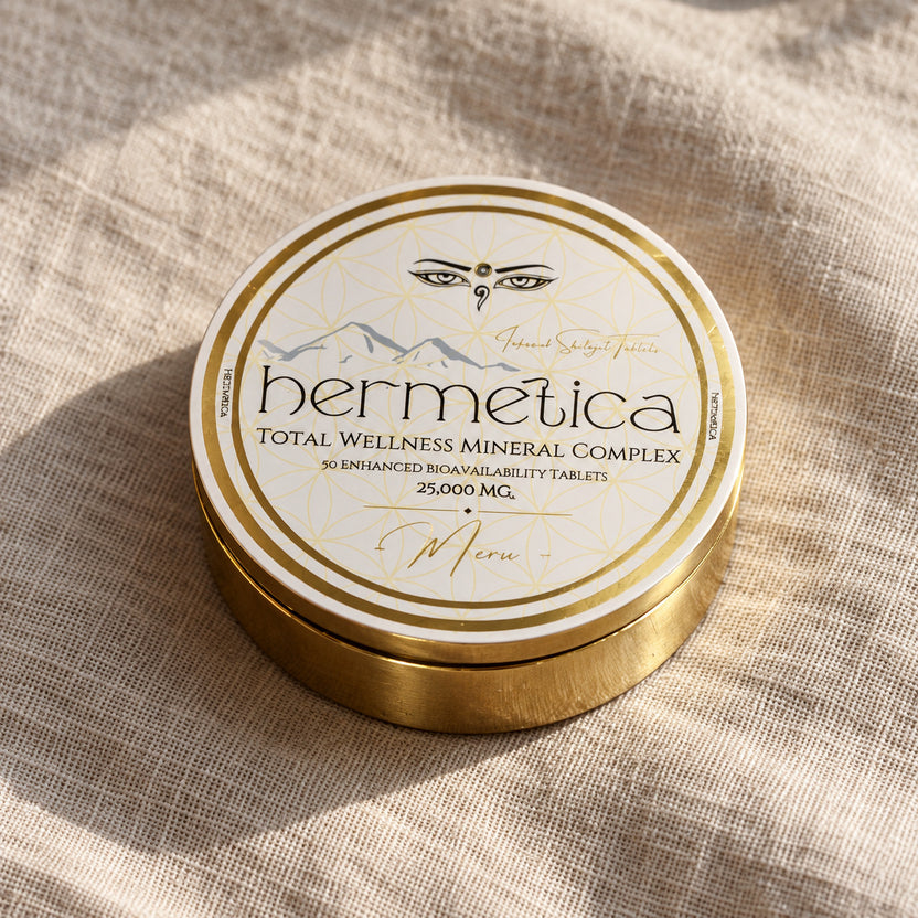 Meru packaging on linen in natural light