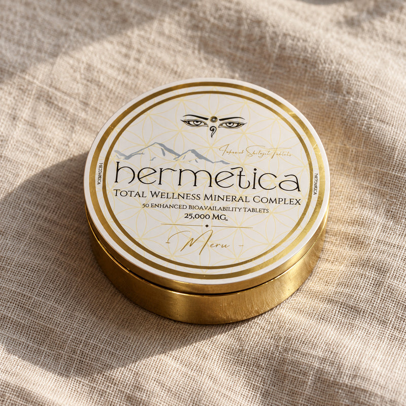 Meru packaging on linen in natural light