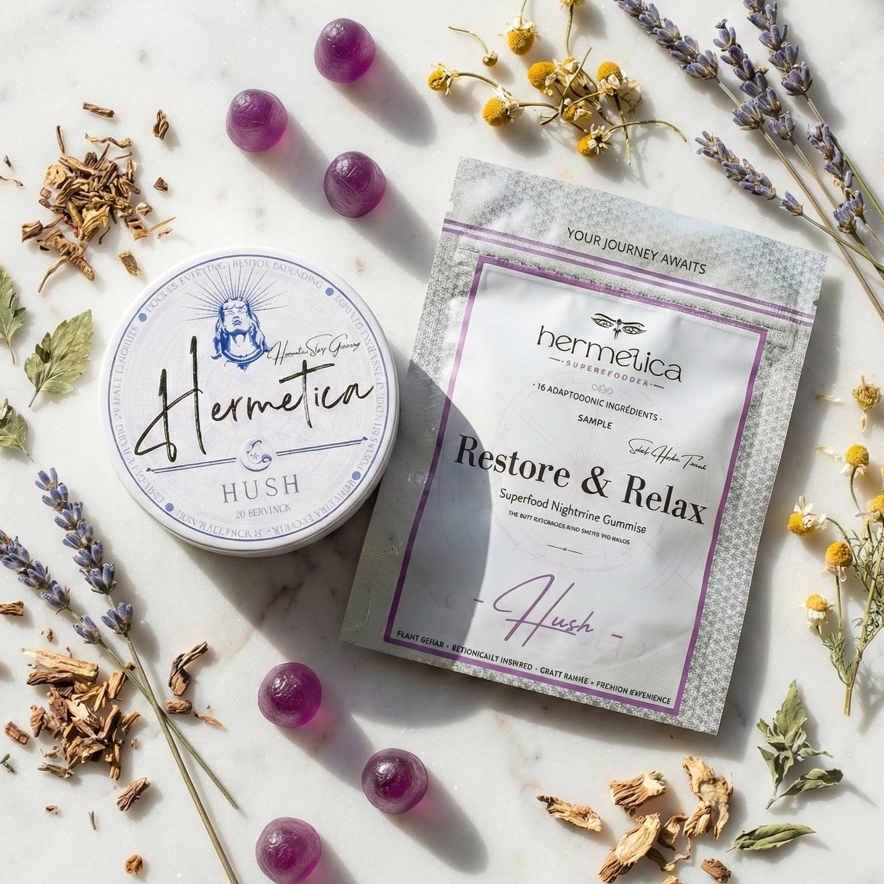 HUSH Sleep Gummies by Hermetica